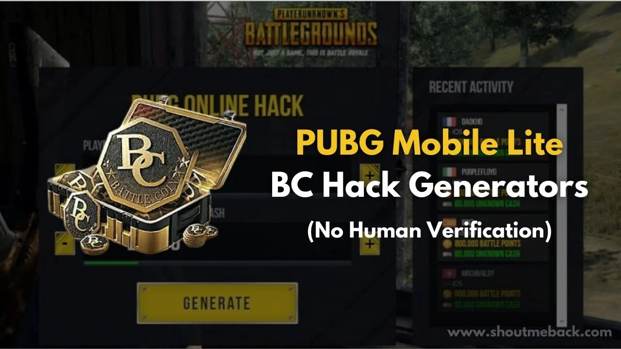 PUBG Mobile Lite BC Hack Generator Unlimited Battlecoin